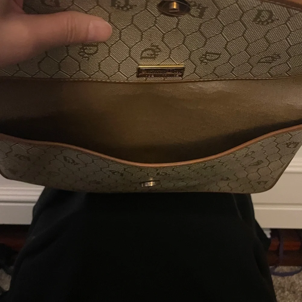 Christian Dior Vinage Beige and Brown Monogram Clutch - Picture 3 of 13